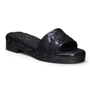 Black Quilted Slide Sandal - Brand Unavailable
